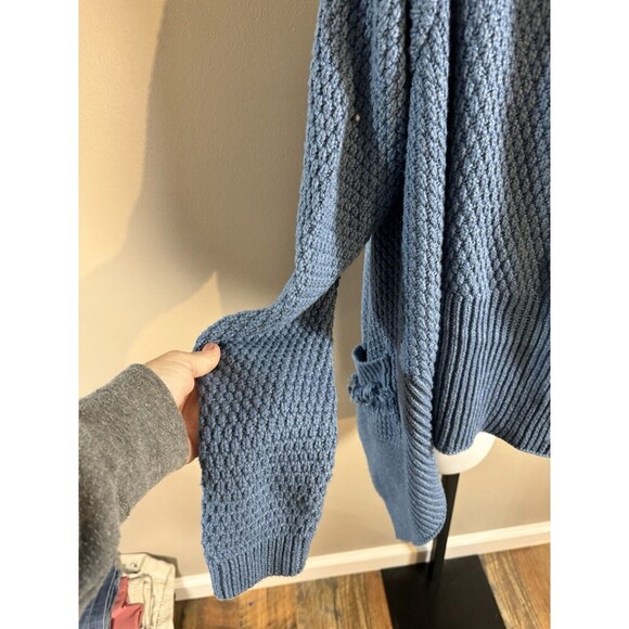 Matilda Jane Envision This Wrap sweater sz Large S Top Blue Chunky knit Cardigan - Picture 2 of 7
